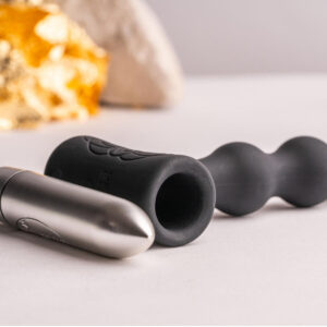 Rocks-Off Petite Sensations Pearls — Anal Vibrator, Black — view 3