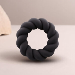 Rocks-Off Twist — Cock Ring, Silicone, Black — Classic Cock Rings — view 4