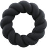 Rocks-Off Twist — Cock Ring, Silicone, Black — Classic Cock Rings