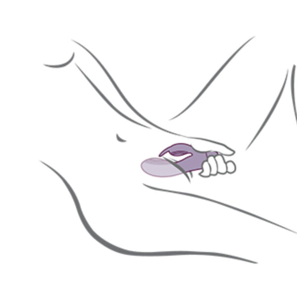 Rocks-Off Glo-Girl — Rabbit Vibrator, Waterproof, Purple — Rabbit Vibrators — view 2