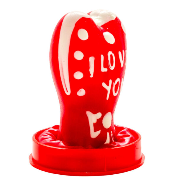 Condomerie Heart I Love You Model 1 — Novelty Condom — Novelty Condoms — view 4