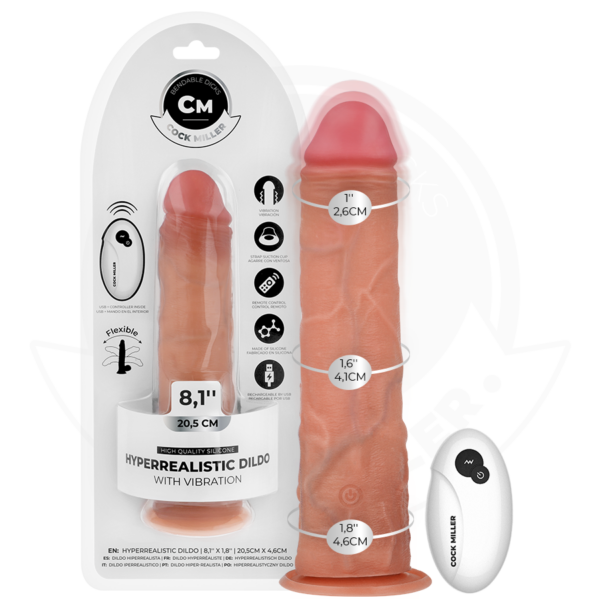 Cock Miller — Vibrating Dildo, Remote Control, 20.5 cm — Realistic Vibrators