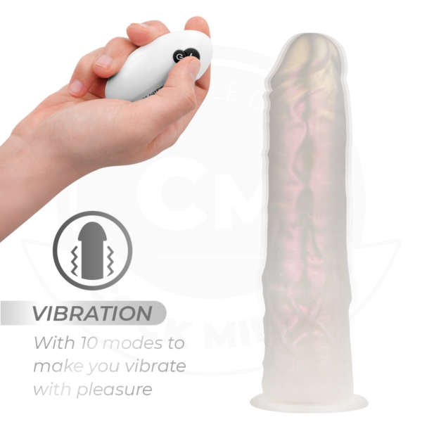 Cock Miller — Vibrating Dildo, Remote Control, 20.5 cm, White — Realistic Vibrators — view 4