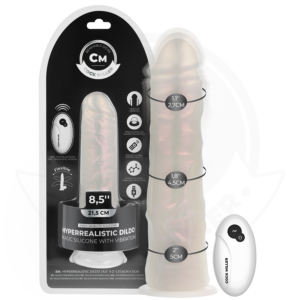 Cock Miller — Vibrating Dildo, Remote Control, 21.5 cm, White — Realistic Vibrators