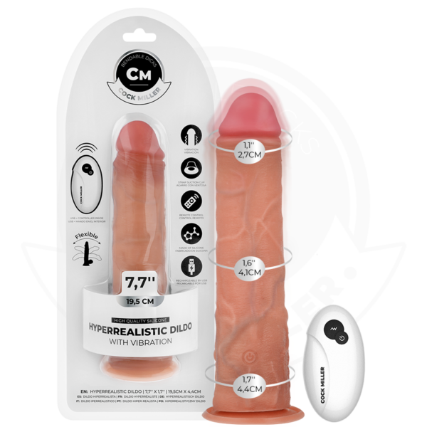 Cock Miller — Vibrating Dildo, Remote Control, 19.5 cm — Realistic Vibrators