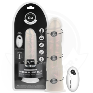 Cock Miller — Vibrating Dildo, Remote Control, 19.5 cm, White — Realistic Vibrators