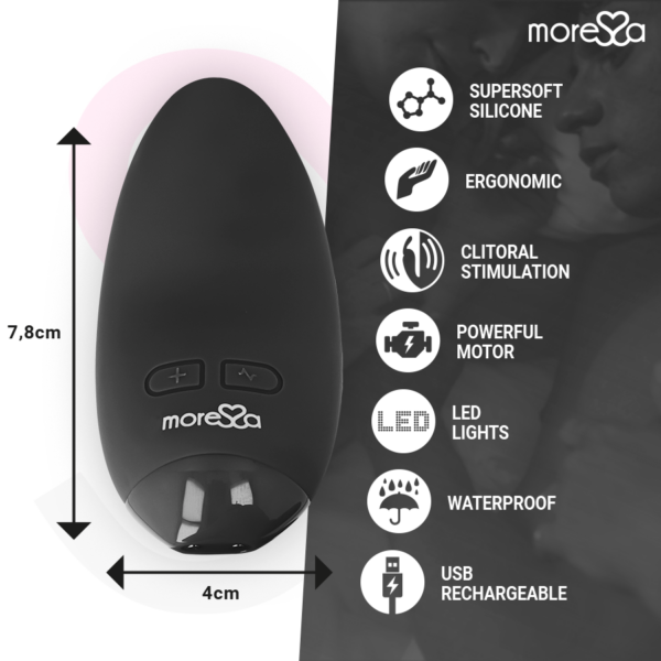 Moressa Blossom — Lay-On Vibrator, Black — Clitoral Stimulators — view 8