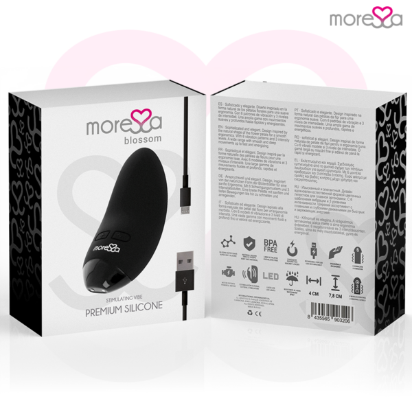 Moressa Blossom — Lay-On Vibrator, Black — Clitoral Stimulators — view 4