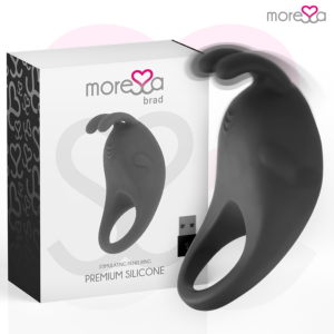 Moressa Brad — Vibrating Cock Ring, Rechargeable, Black — Clitoral Stimulators — view 2