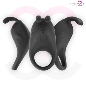 Moressa Brad — Vibrating Cock Ring, Rechargeable, Black — Clitoral Stimulators — view 3