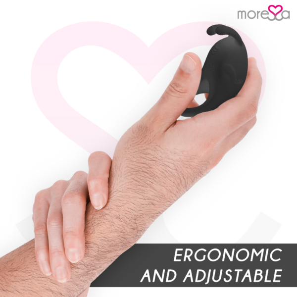 Moressa Brad — Vibrating Cock Ring, Rechargeable, Black — Clitoral Stimulators — view 5
