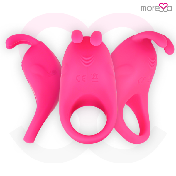 Moressa Brad — Vibrating Cock Ring, Rechargeable, Pink — Clitoral Stimulators — view 8