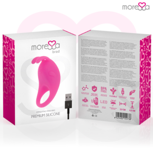 Moressa Brad — Vibrating Cock Ring, Rechargeable, Pink — Clitoral Stimulators — view 2