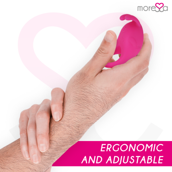 Moressa Brad — Vibrating Cock Ring, Rechargeable, Pink — Clitoral Stimulators — view 5