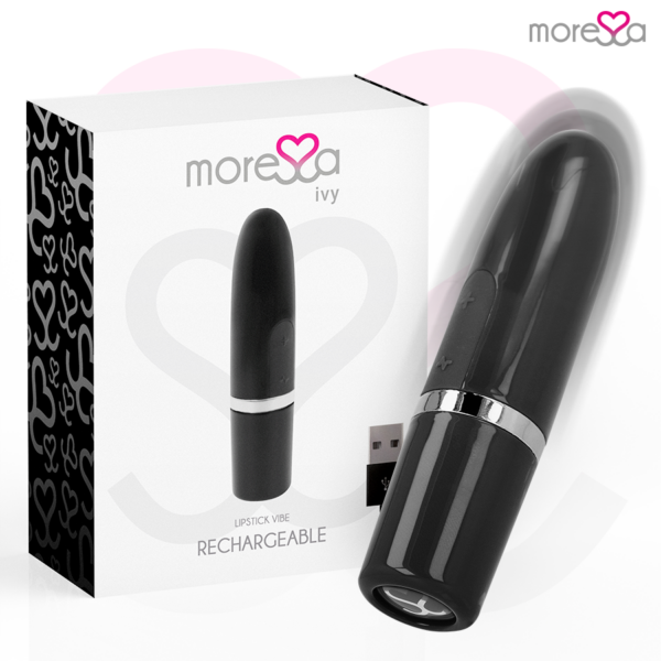 Moressa Ivy — Lipstick Vibrator, Black — Bullet Vibrators