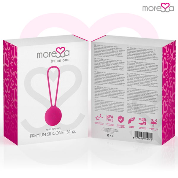 Moressa Osian One — Kegel Trainer, Silicone, Pink — Ben Wa Balls — view 3