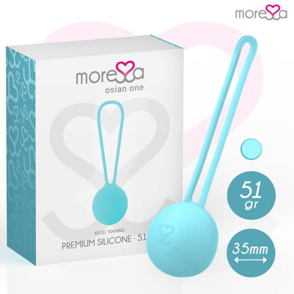 Moressa Osian One — Kegel Trainer, Silicone, Turquoise — Ben Wa Balls — view 8