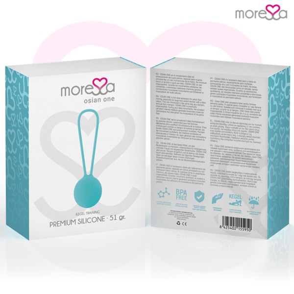 Moressa Osian One — Kegel Trainer, Silicone, Turquoise — Ben Wa Balls — view 2
