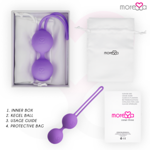 Moressa Osian Three — Kegel Balls, Silicone, Lilac — Ben Wa Balls — view 4