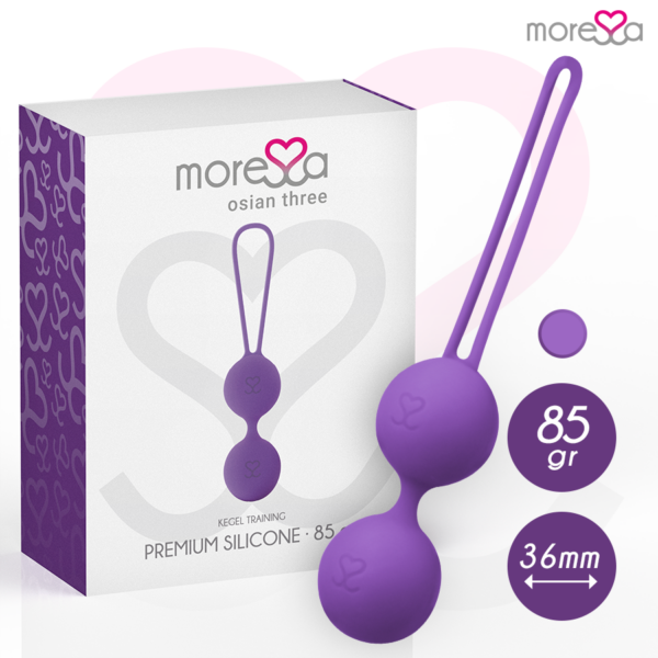Moressa Osian Three — Kegel Balls, Silicone, Lilac — Ben Wa Balls — view 8