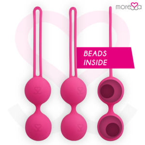 Moressa Osian Three — Kegel Balls, Silicone, Pink — Ben Wa Balls