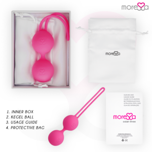 Moressa Osian Three — Kegel Balls, Silicone, Pink — Ben Wa Balls — view 4
