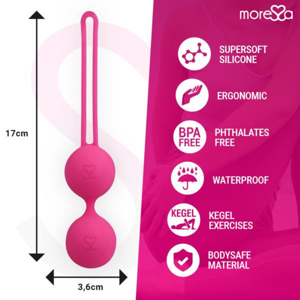 Moressa Osian Three — Kegel Balls, Silicone, Pink — Ben Wa Balls — view 7