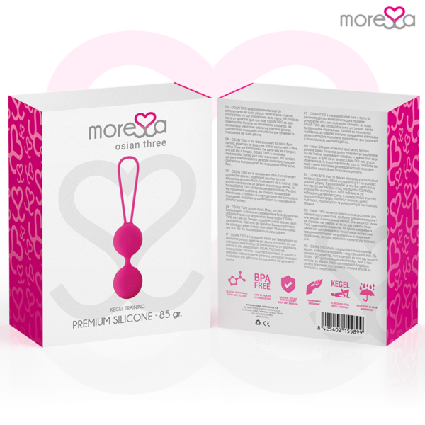 Moressa Osian Three — Kegel Balls, Silicone, Pink — Ben Wa Balls — view 8