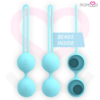 Moressa Osian Three — Kegel Balls, Silicone, Turquoise — Ben Wa Balls