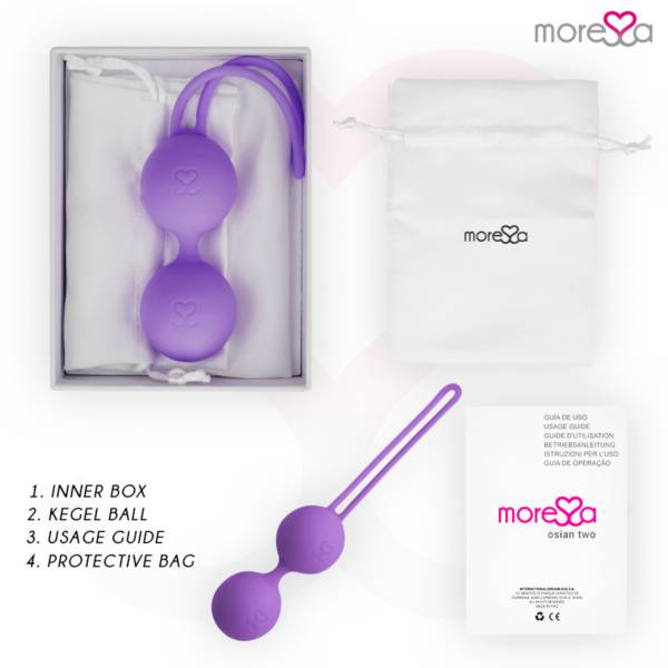 Moressa Osian Two — Kegel Balls, Silicone, Lilac — Ben Wa Balls — view 5