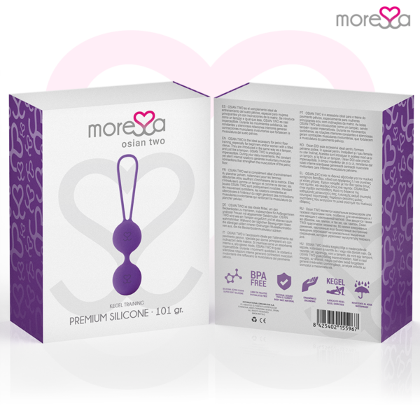 Moressa Osian Two — Kegel Balls, Silicone, Lilac — Ben Wa Balls — view 6