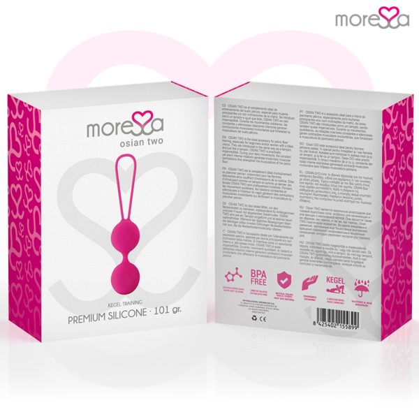 Moressa Osian Two — Kegel Balls, Silicone, Pink — Ben Wa Balls — view 7