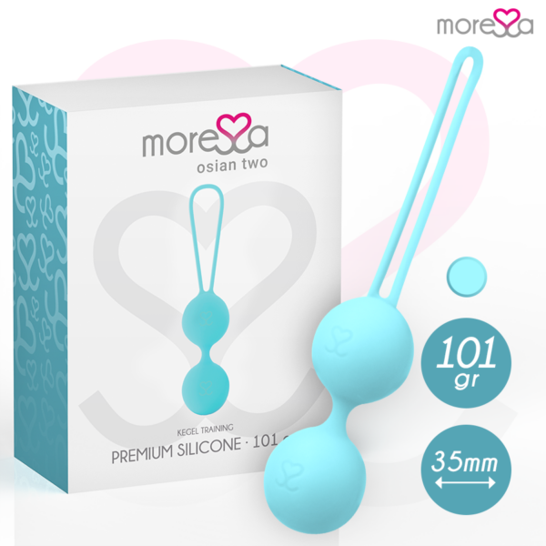 Moressa Osian Two — Kegel Balls, Silicone, Turquoise — Ben Wa Balls — view 8