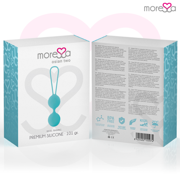 Moressa Osian Two — Kegel Balls, Silicone, Turquoise — Ben Wa Balls — view 5