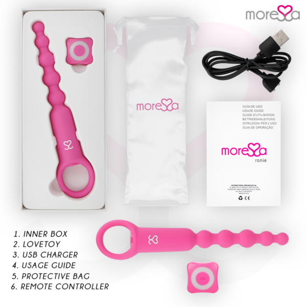 Moressa Ronie — Anal Beads, Remote Control, Pink — view 6