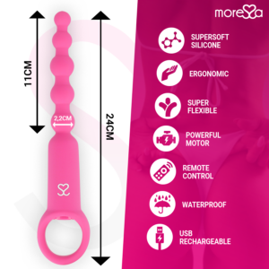 Moressa Ronie — Anal Beads, Remote Control, Pink — view 4