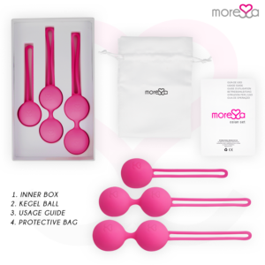 Moressa Osian Set — Kegel Balls, Silicone, Pink — Ben Wa Balls — view 2