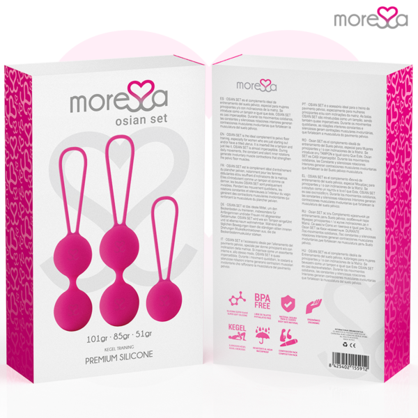 Moressa Osian Set — Kegel Balls, Silicone, Pink — Ben Wa Balls — view 3