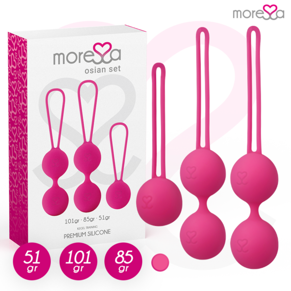 Moressa Osian Set — Kegel Balls, Silicone, Pink — Ben Wa Balls — view 8