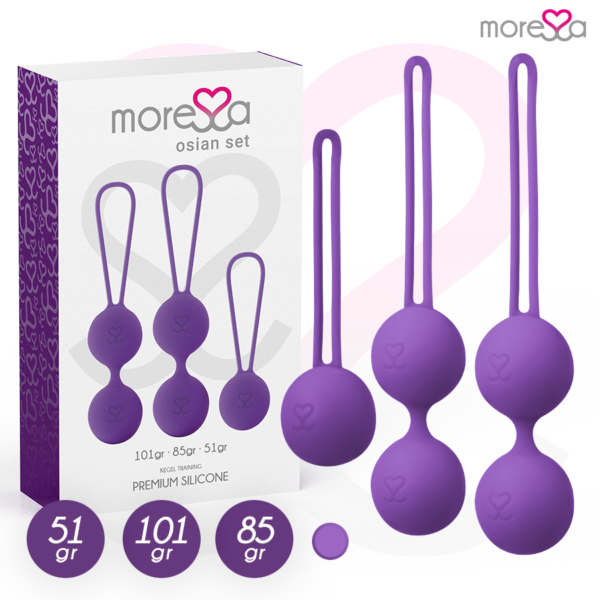 Moressa Osian Set — Kegel Balls, Silicone, Lilac — Ben Wa Balls — view 8