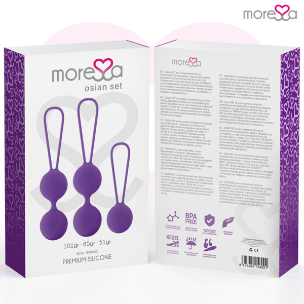 Moressa Osian Set — Kegel Balls, Silicone, Lilac — Ben Wa Balls — view 6