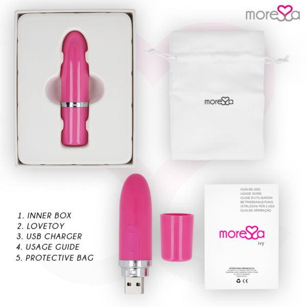 Moressa Ivy — Lipstick Vibrator, Pink — Bullet Vibrators — view 4