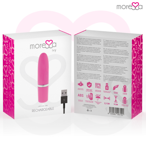 Moressa Ivy — Lipstick Vibrator, Pink — Bullet Vibrators — view 5