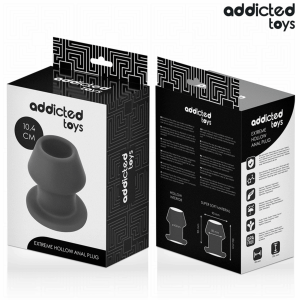 Addicted Toys Extreme — Silicone Butt Plug, 10.4 cm, Hollow — Anal — view 3