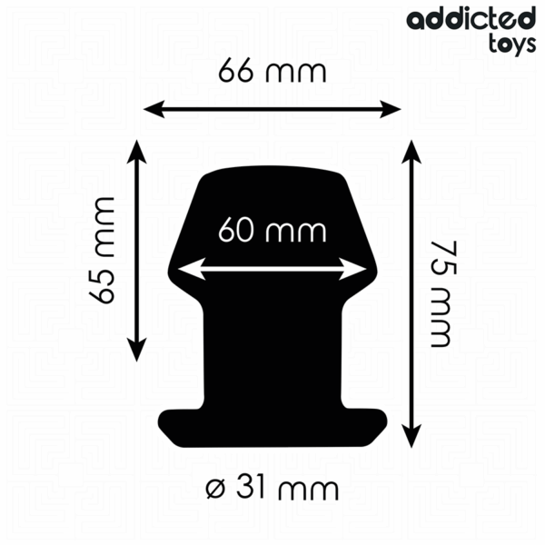 Addicted Toys Extreme — Silicone Butt Plug, 7.5 cm, Hollow — Anal — view 3