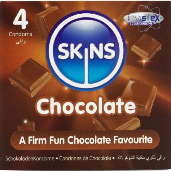 Skins Chocolate — Flavoured Condoms, 4 Pack — Condom Multipacks