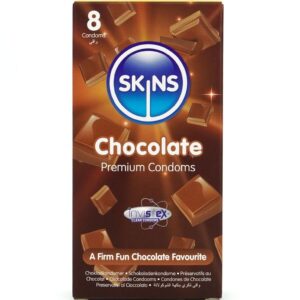 Skins Chocolate — Flavoured Condoms, 8 Pack — Condom Multipacks
