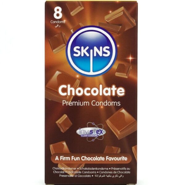 Skins Chocolate — Flavoured Condoms, 8 Pack — Condom Multipacks