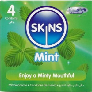 Skins Mint — Flavoured Condoms, 4 Pack — Condom Multipacks