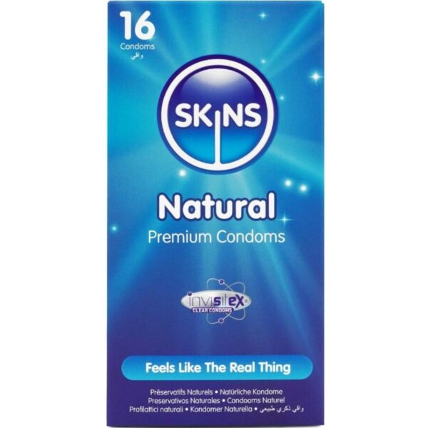 Skins Natural — Condoms, 16 Pack — Classic Condoms